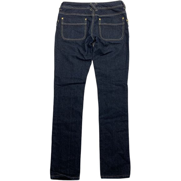 Rainbow Highway 7 Skinny Jeans 30" x 32" Gold Stretch Juniors - Picture 2 of 5